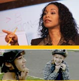 Photo of Instructor and Children with Bike Helmets